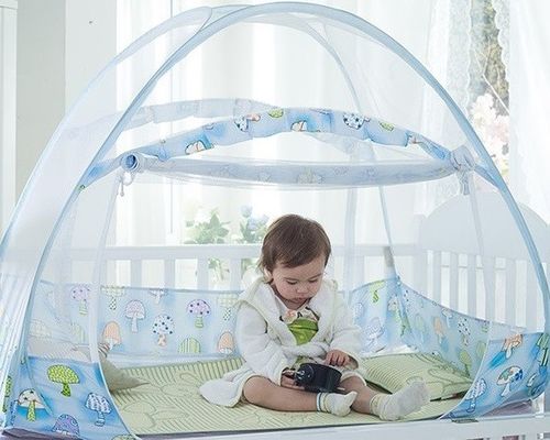 Crib Tent Safety to Keep Baby In, Pop up Crib Net Canopy Keep Baby From Climbing Out, Mosquito Net for Baby Crib