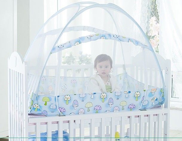 Crib Tent Safety to Keep Baby In, Pop up Crib Net Canopy Keep Baby From Climbing Out, Mosquito Net for Baby Crib