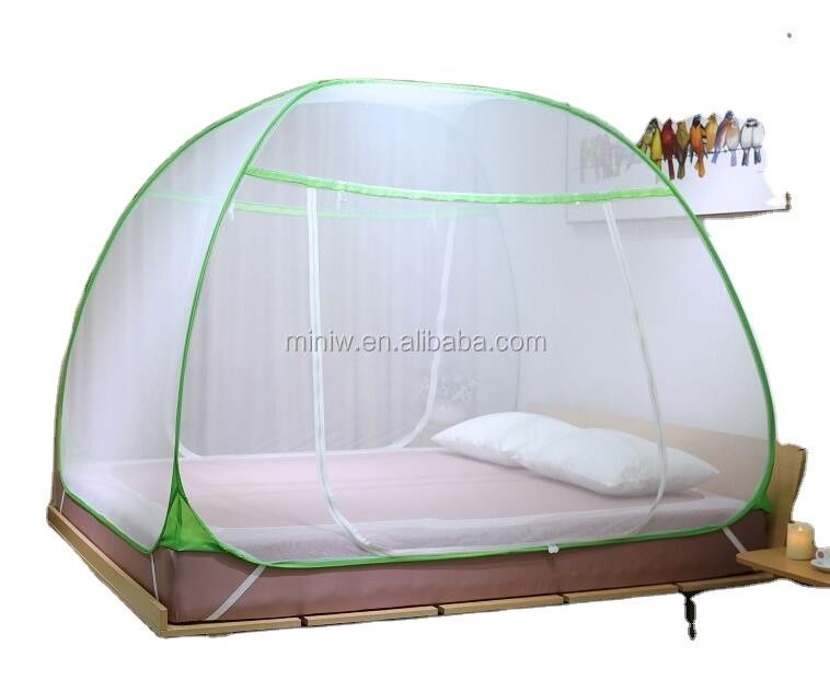 Pop-up Mosquito Net Tent for Beds Anti Mosquito Bites Folding Design with Net Bottom for Adults Trip